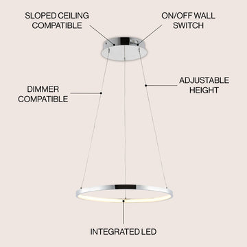 Brice  Modern Contemporary Iron Integrated LED Pendant
